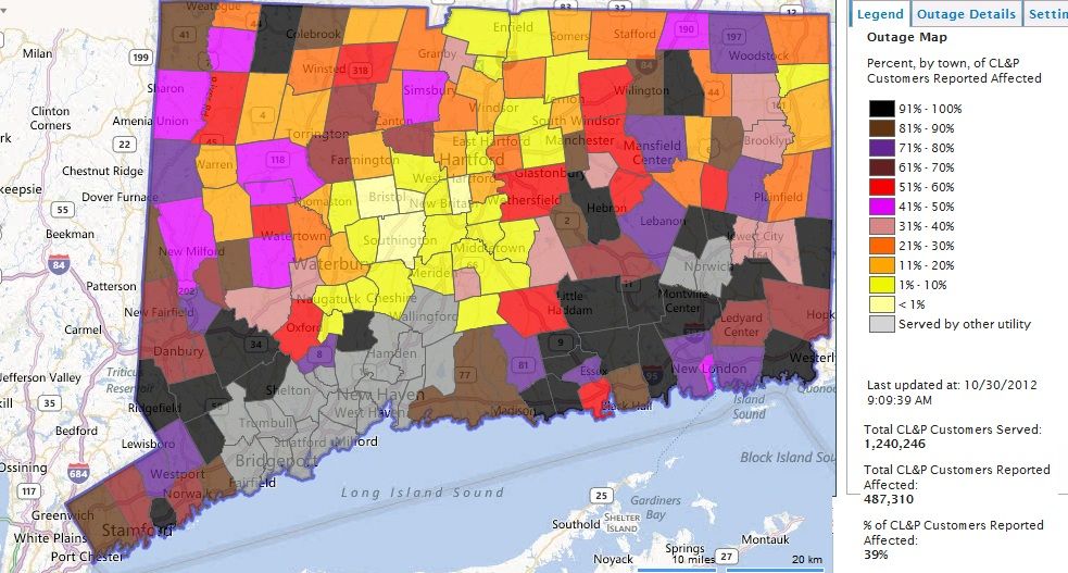 How bad are Ct Power Outages and storms? (Hartford, West Hartford
